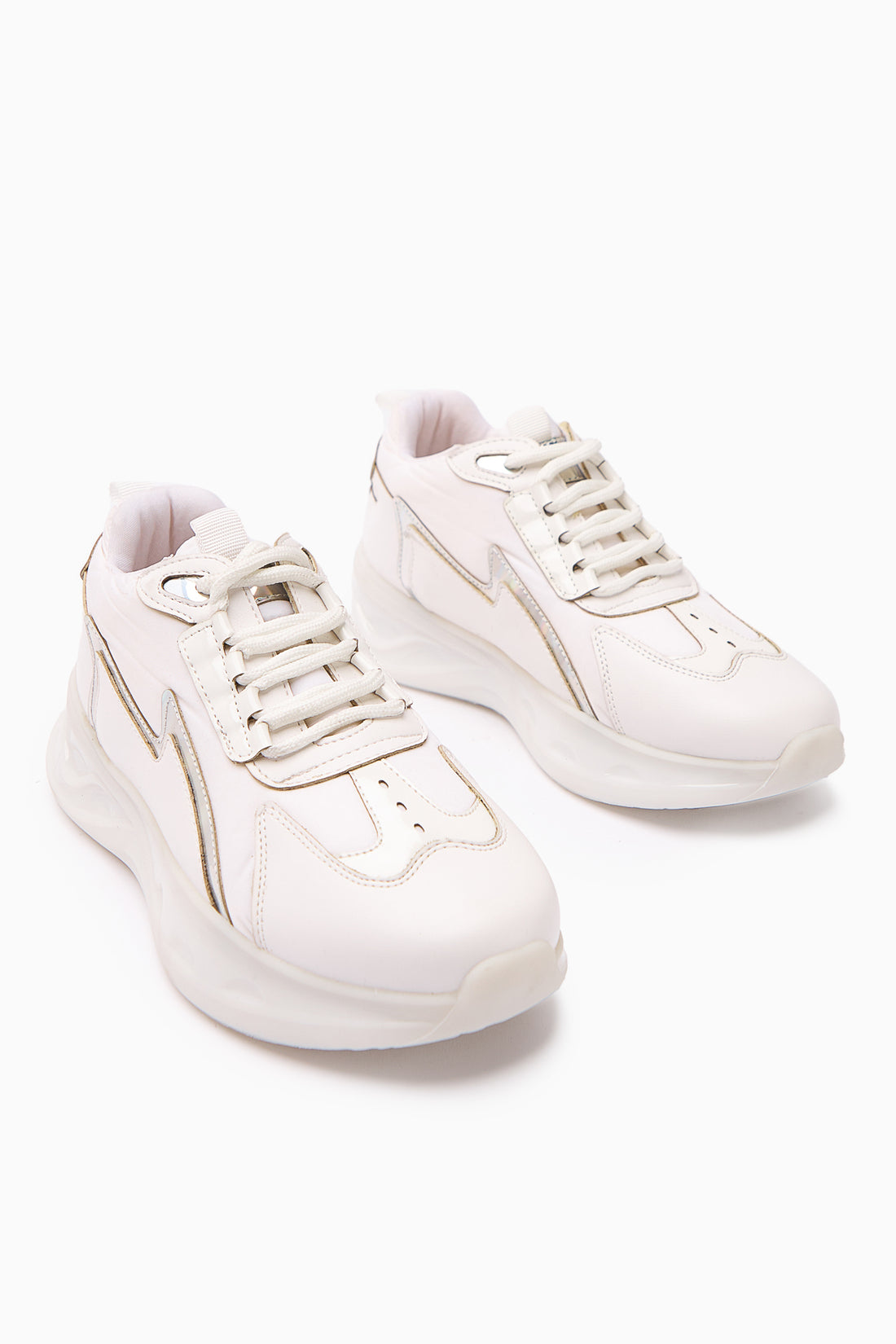 Tolin White Parachute Fabric Women's Sneakers