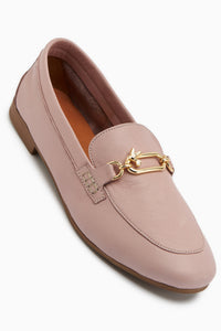 Alessa Echtes Leder Rose Schnalle Damen Loafer Alltag Mokassin Schuhe