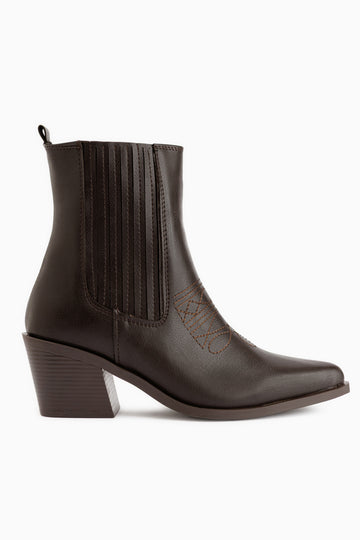 Elvia Brown Elastic Women’s Boots