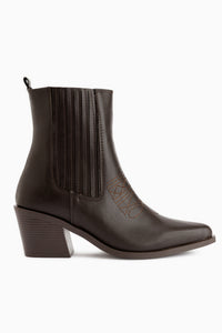 Elvia Brown Elastic Women’s Boots