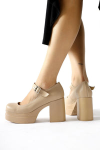 Adelin Nud Oval Toe Platform Daily Women’s Shoes