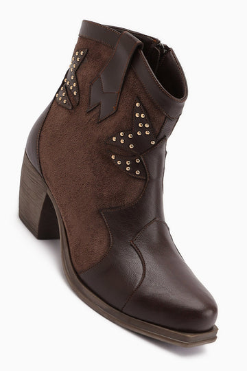 Lowis Brown Strap Women's Cowboy Western Boot