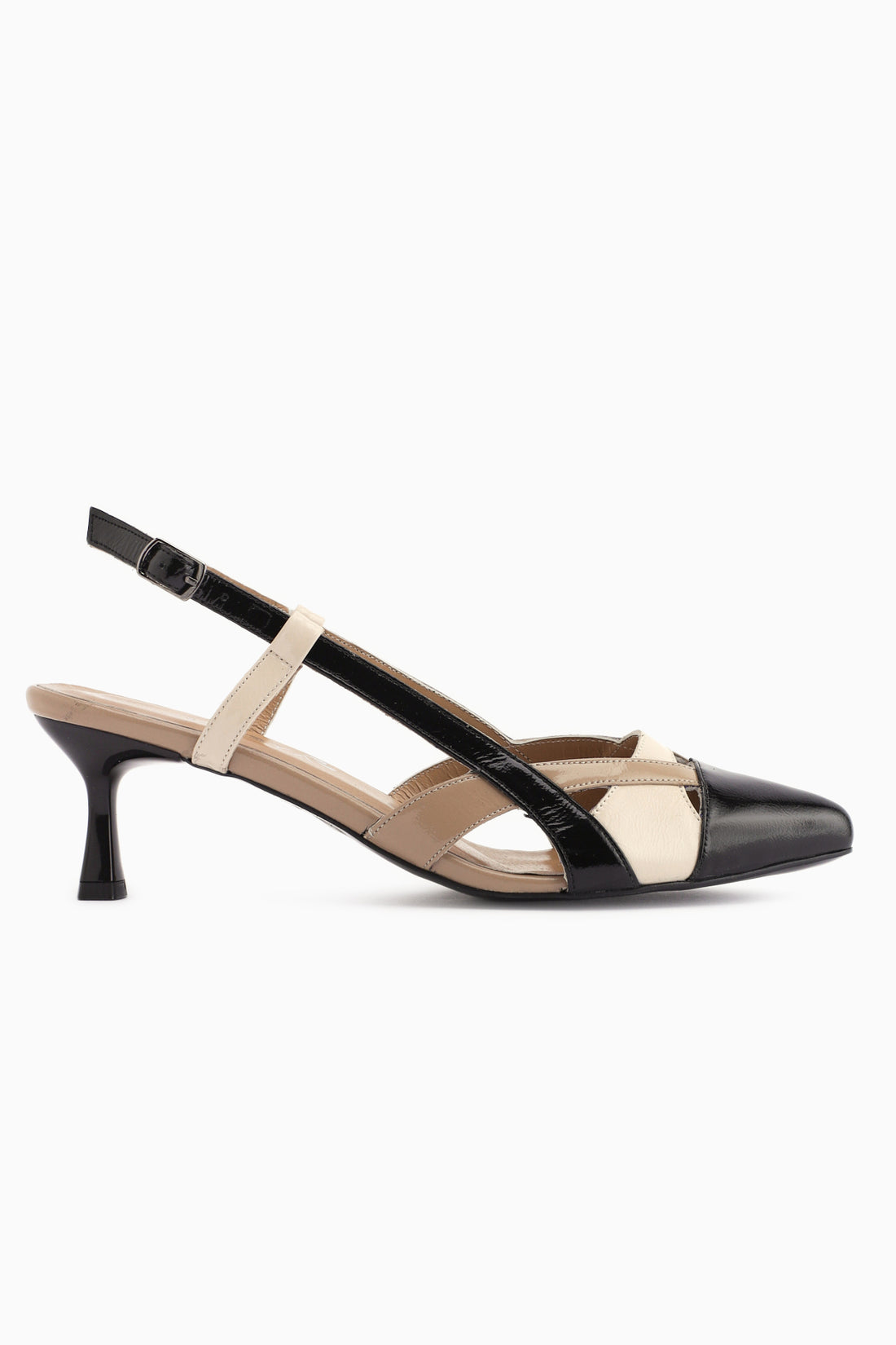 Merry Echtes Leder Schwarz Geschlossene Zehe Damen Absatzschuhe
