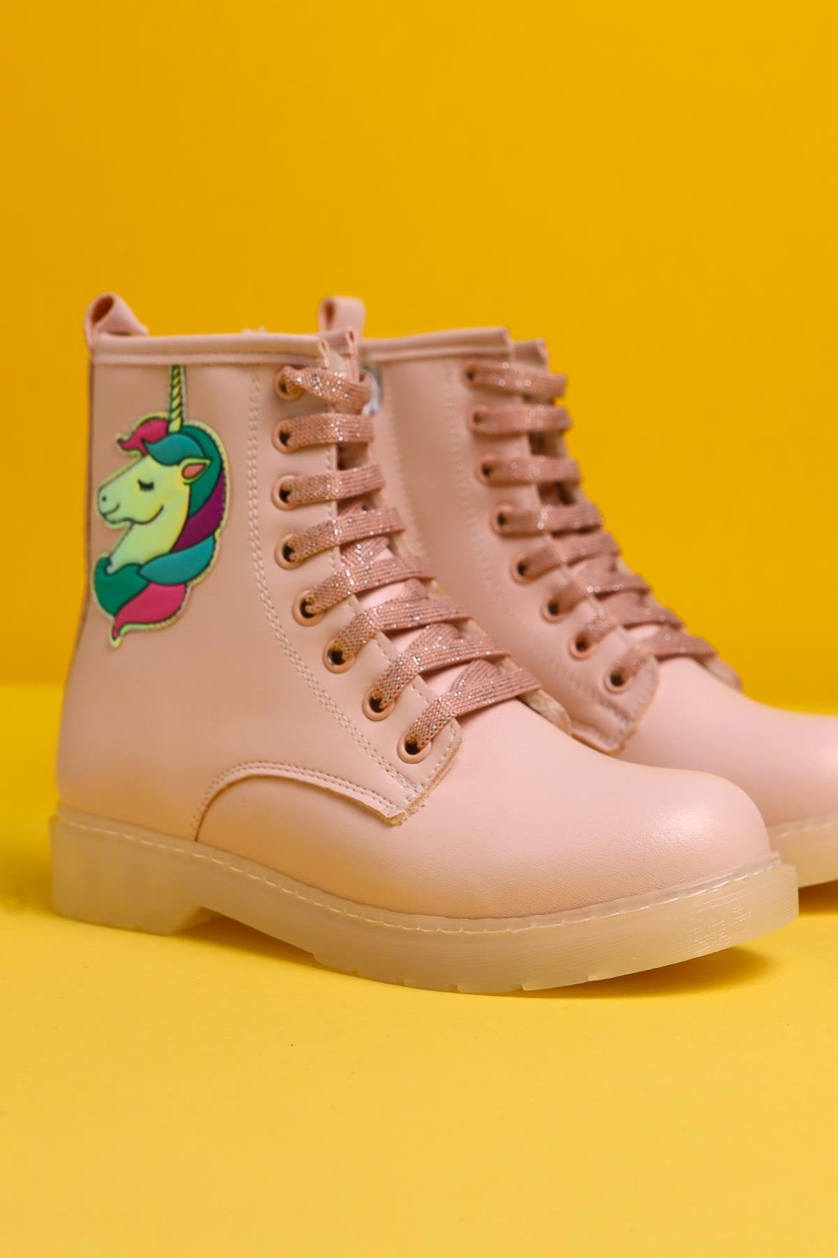 Darine Powder Unicorn Patch Schnür-Kinderstiefel
