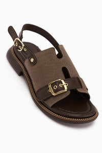 Neveen Brown Suede Buckled Women’s Sandal