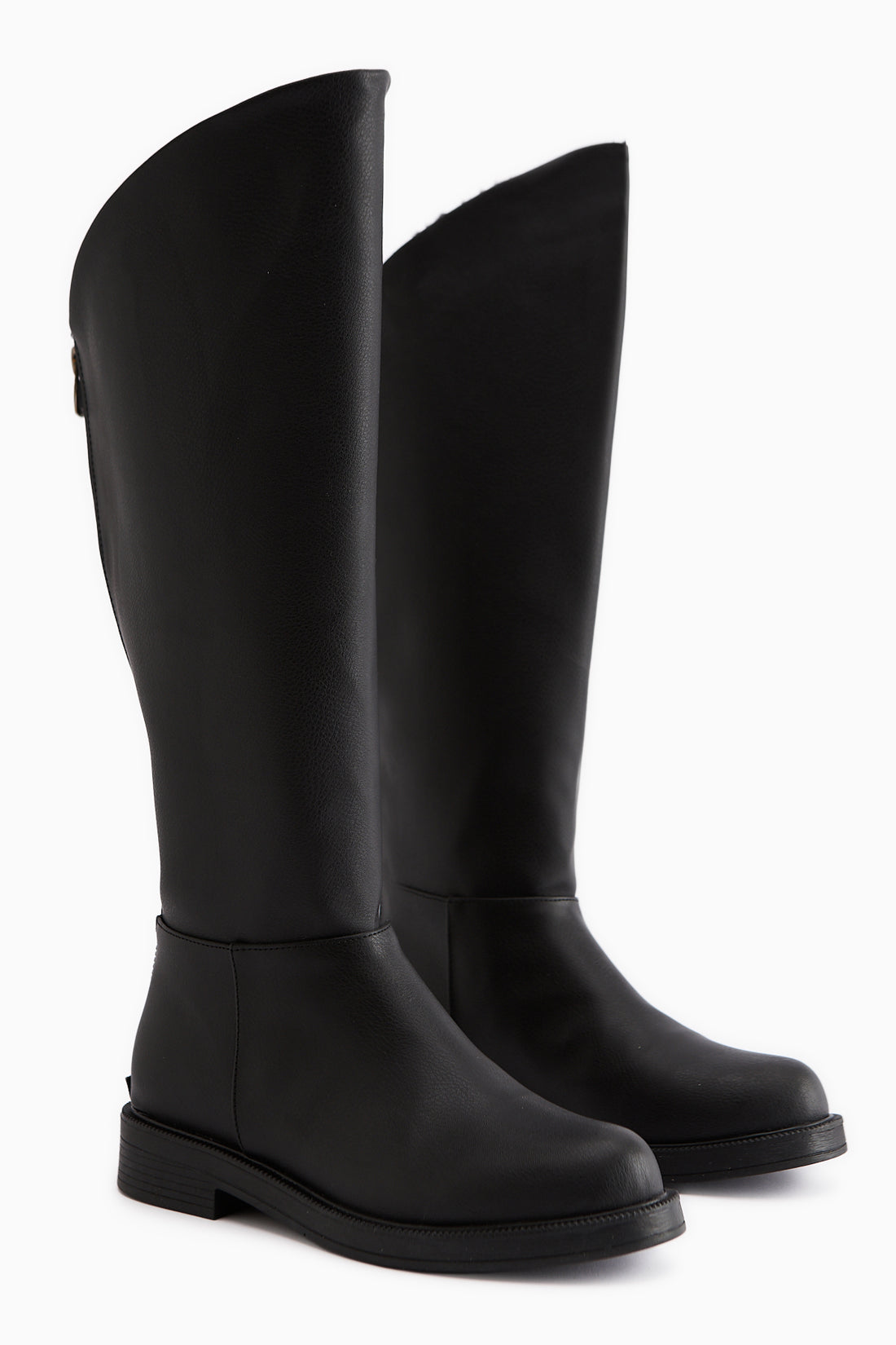 Gigi Schwarze Faltbare Mit Fell Gefütterte Reißverschluss Stiefel
