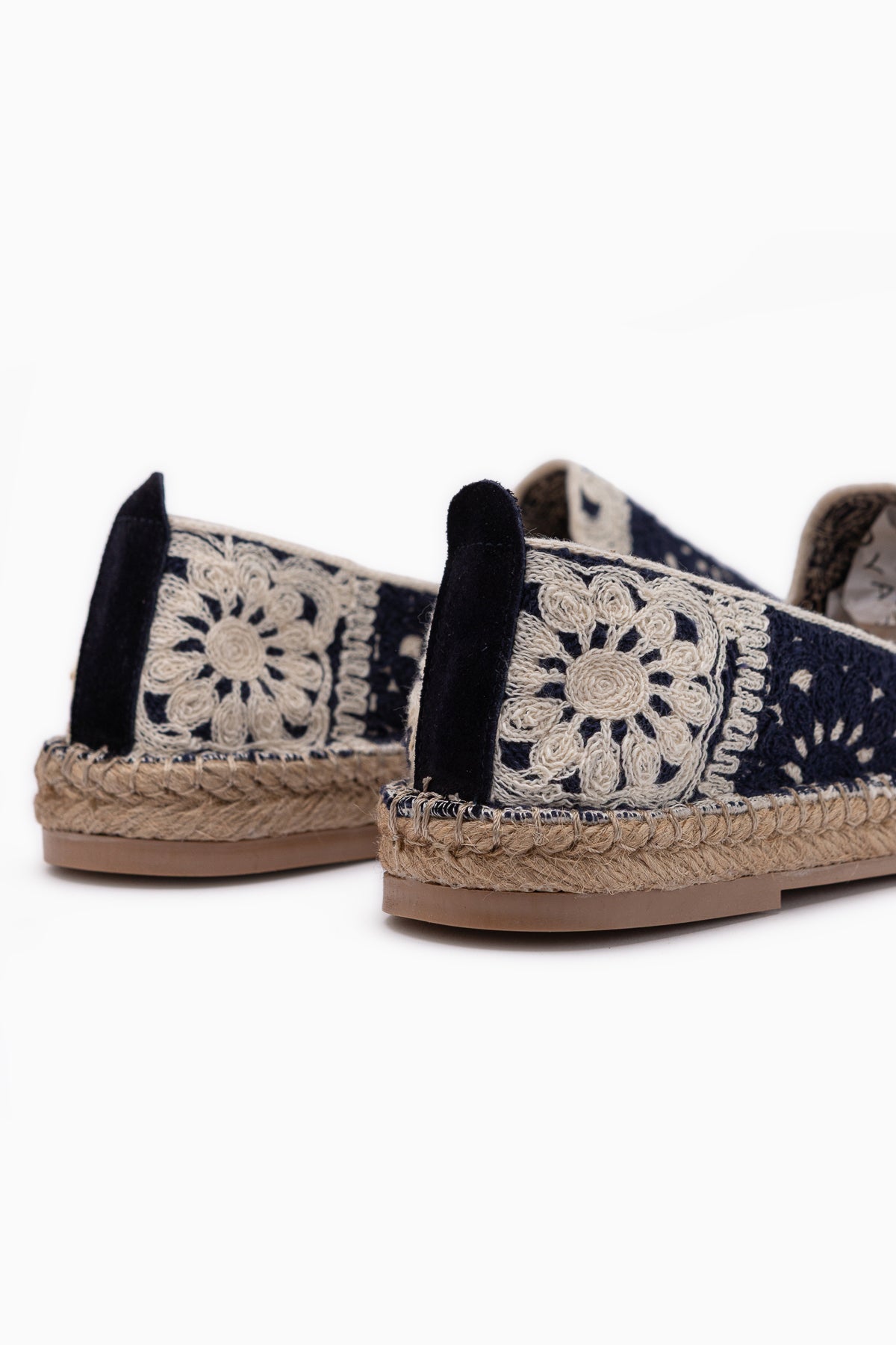 Rosie Lacivert Bohem Örgü Desenli Espadril Loafer Kadın Ayakkabı