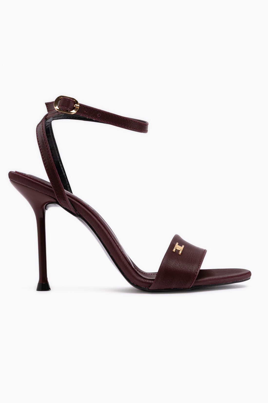 Jamila Burgunder Ankle Strap Dünne Absatz Damen Schuhe
