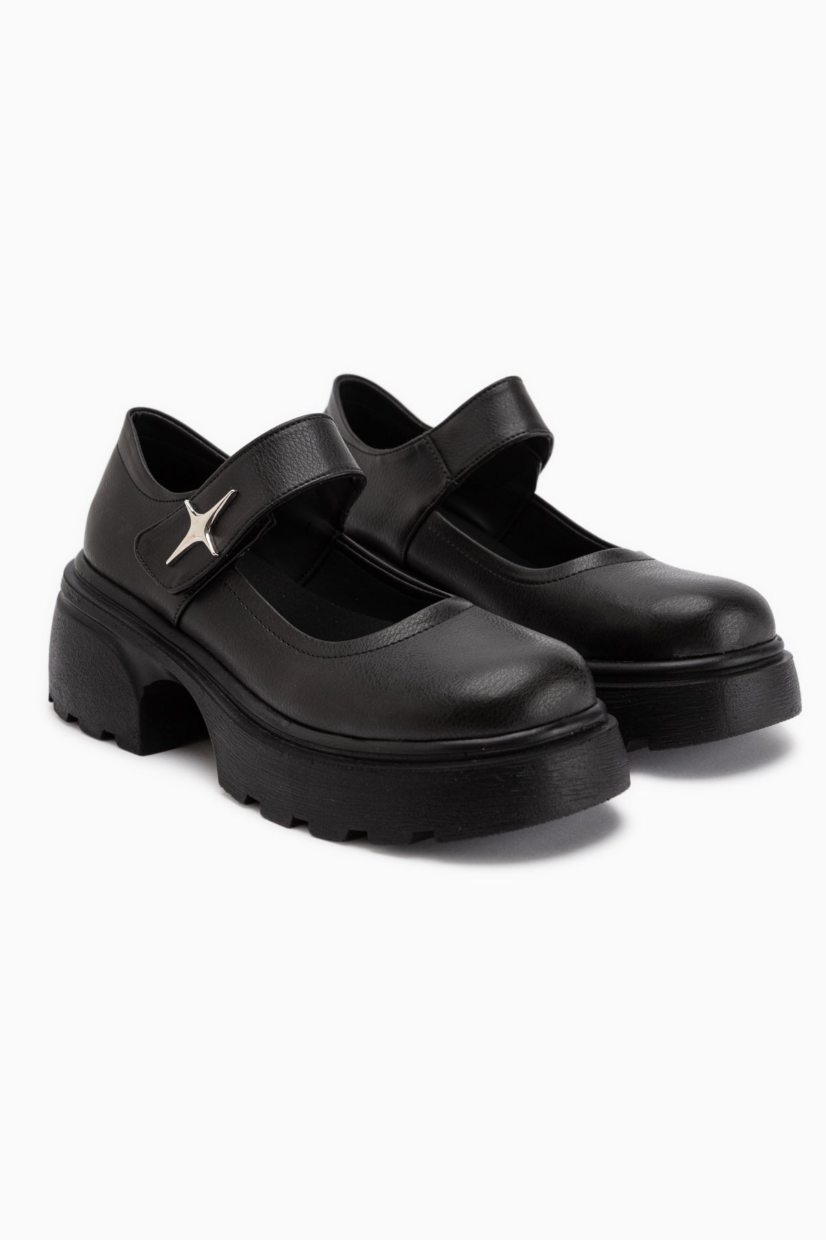 Deena Schwarze Plattformsohle Damen Mary Jane Schuhe