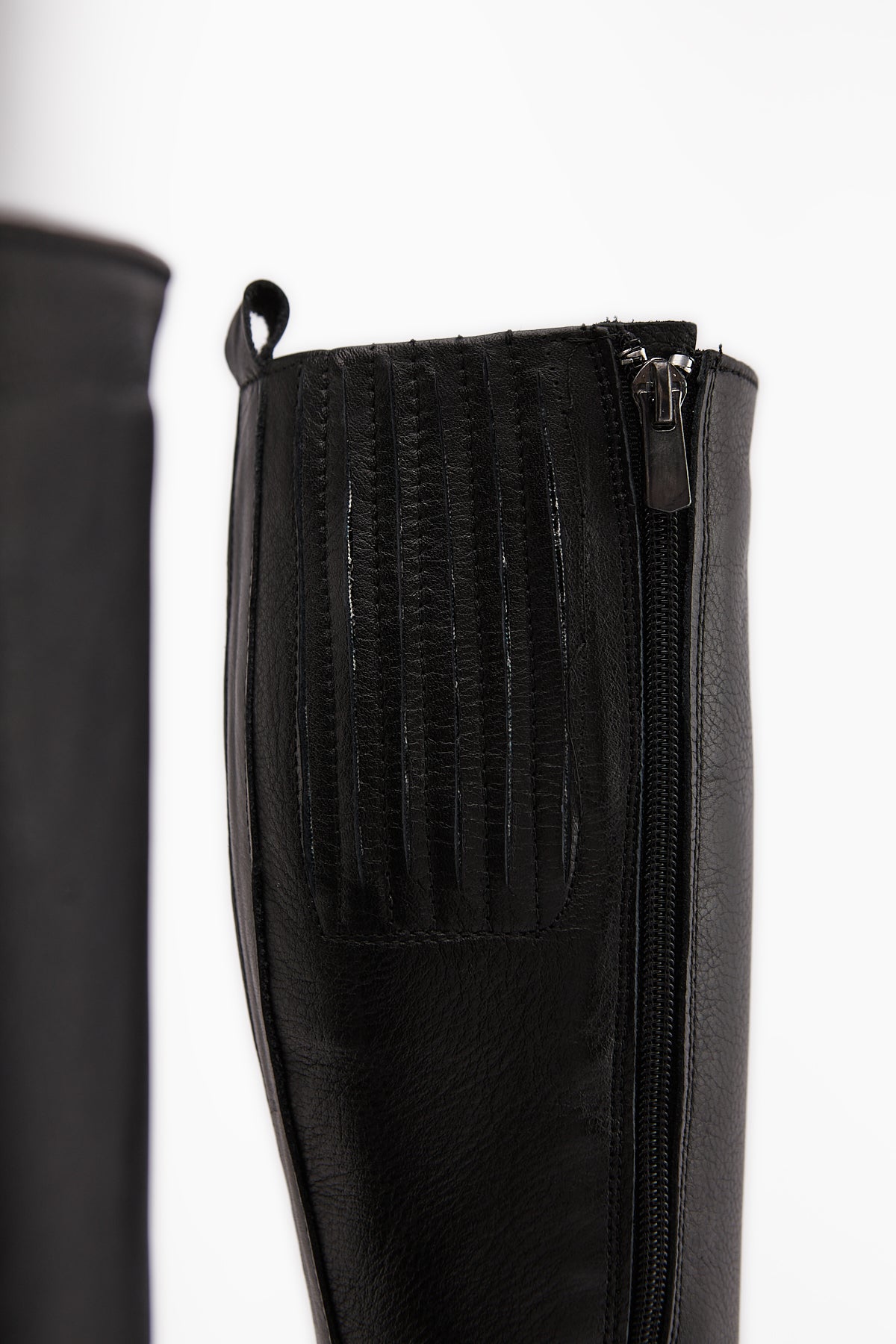 Ella Genuine Leather Black Platform Heel Women's Boot