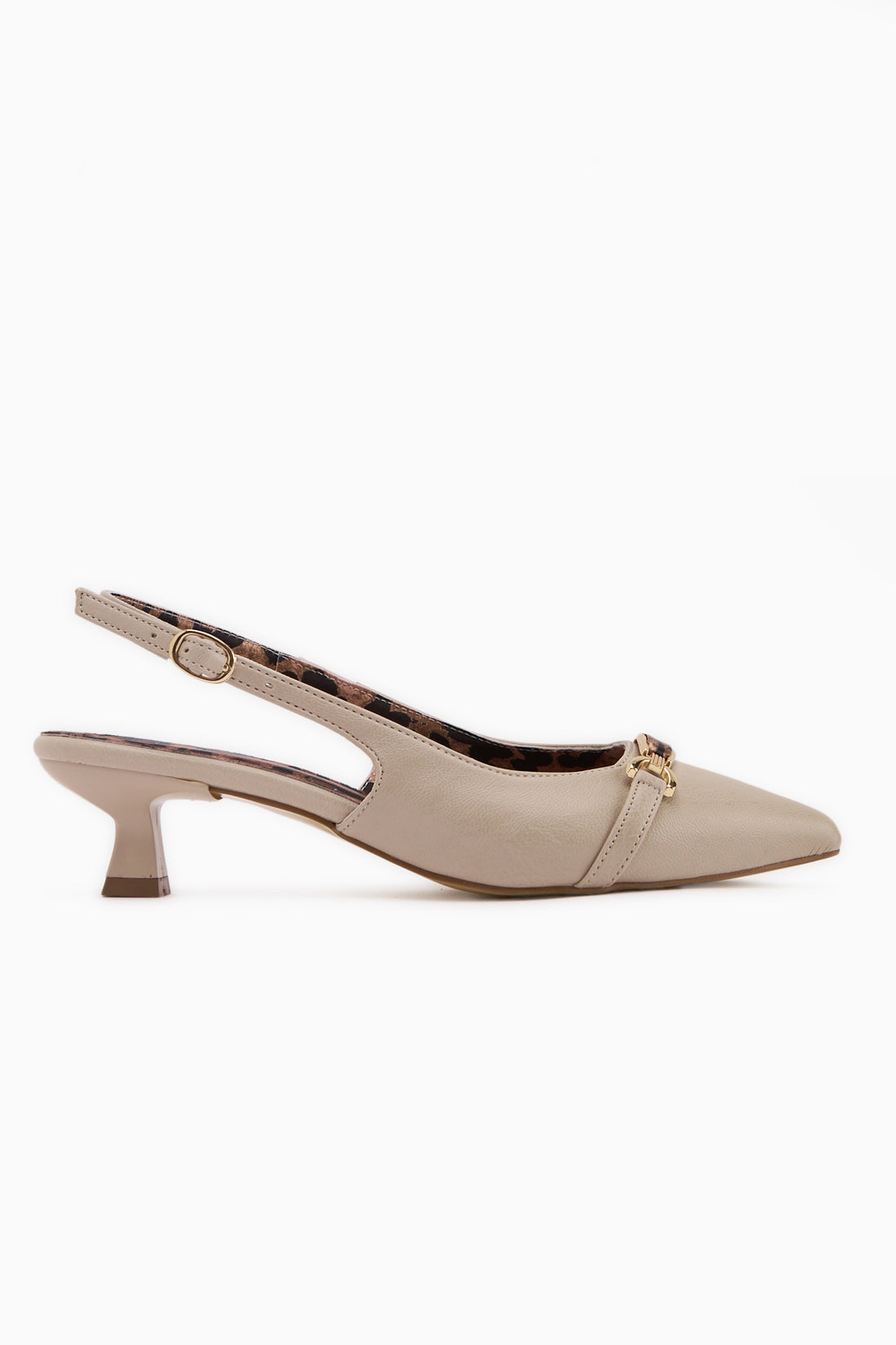 Dima Beige Leopardenmuster Kurze Absatz Damen Schuhe