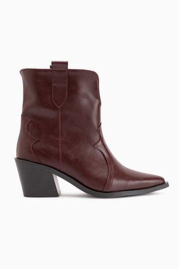 Erica Bordeaux Absatz Western Damen Stiefel