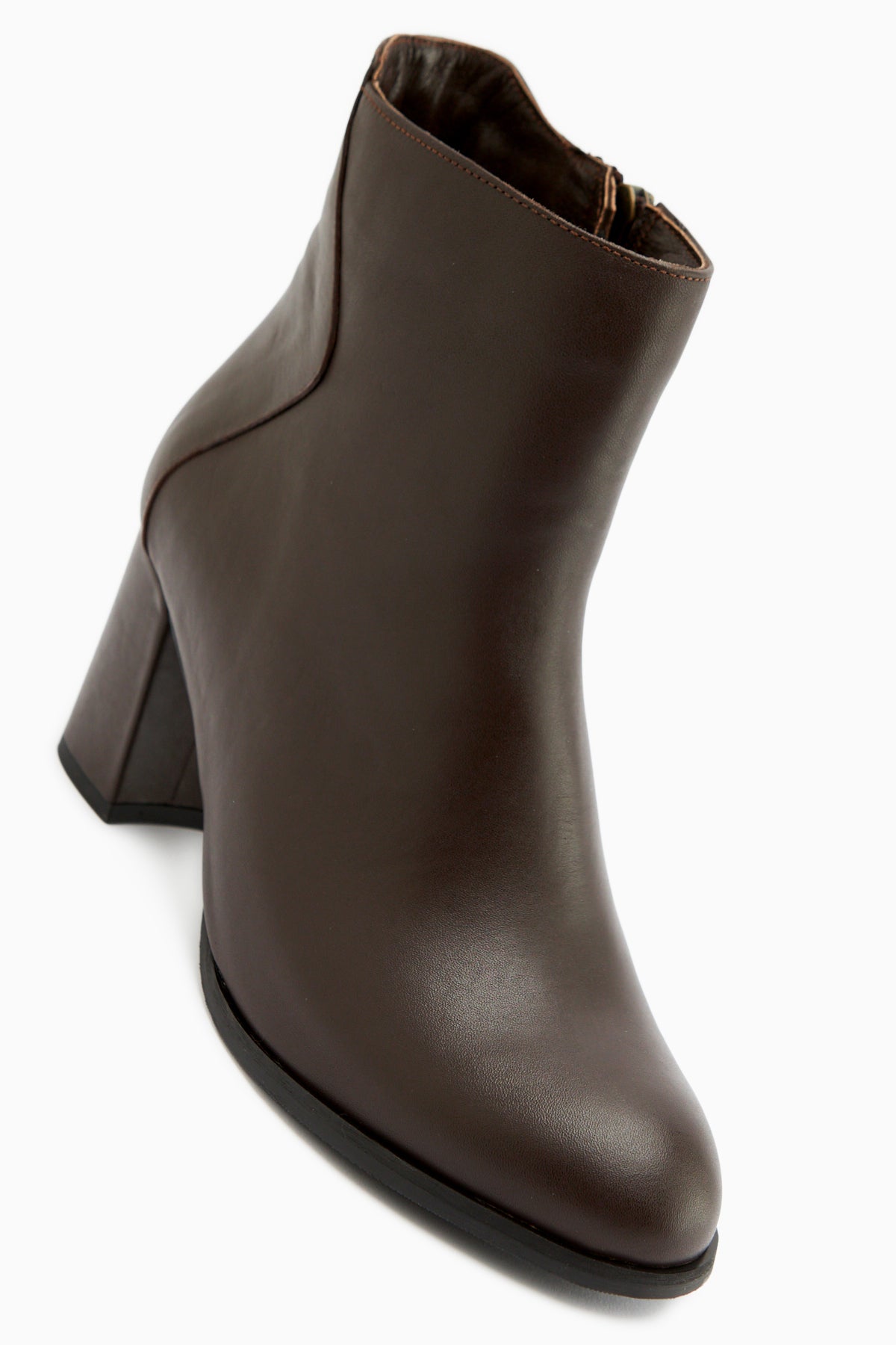 Eliza – Braun Echtleder Stiefelette mit Absatz (Damen)