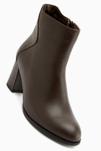 Eliza Genuine Leather – Brown Heeled Boot (Women)