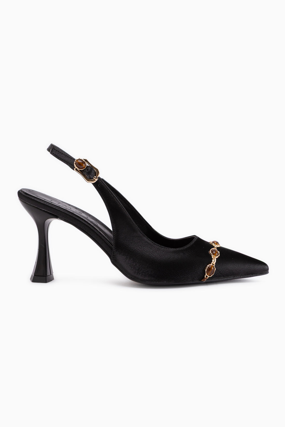 Raina Schwarz Stein Detail Damen Absatzschuhe