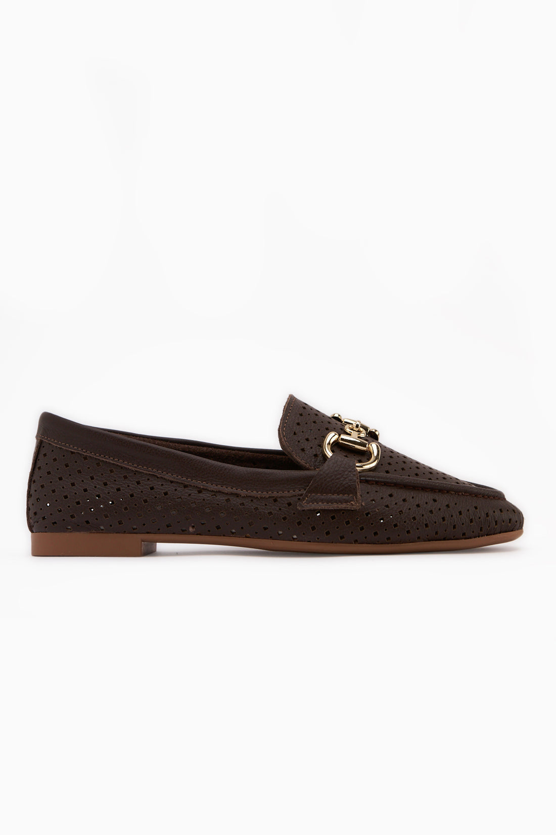 Rian Echtes Leder Braun Mit Schnalle Damen Ballerinas