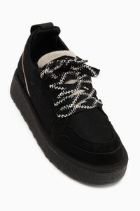 Reni Black Suede Mesh Detailed Women’s Casual Shoes
