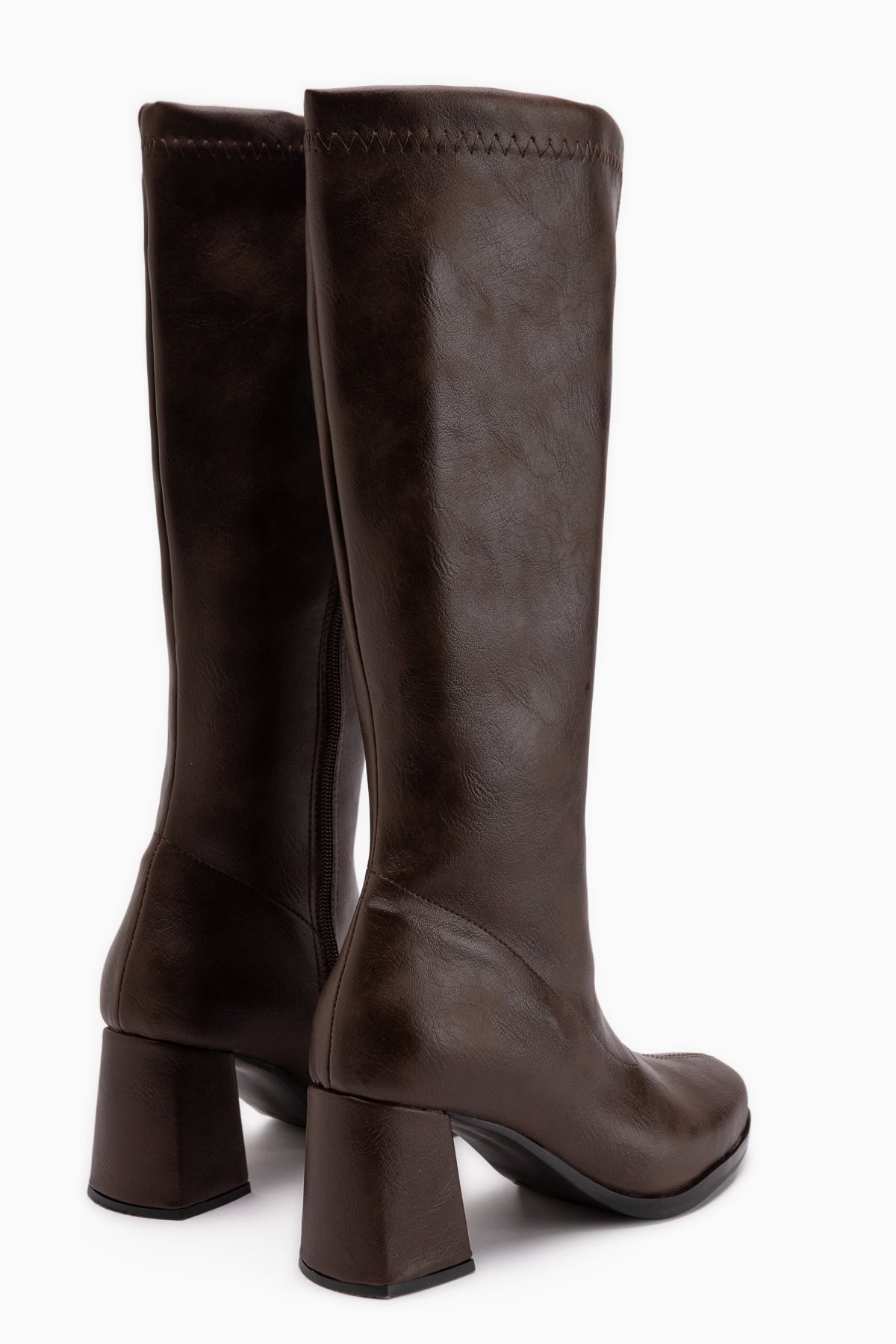 Evie Braun Kasten Zehen Damen Stretch Stiefel