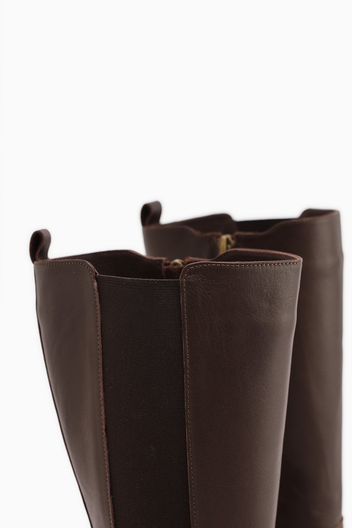 Rubi Genuine Leather Brown Elasticated Boots