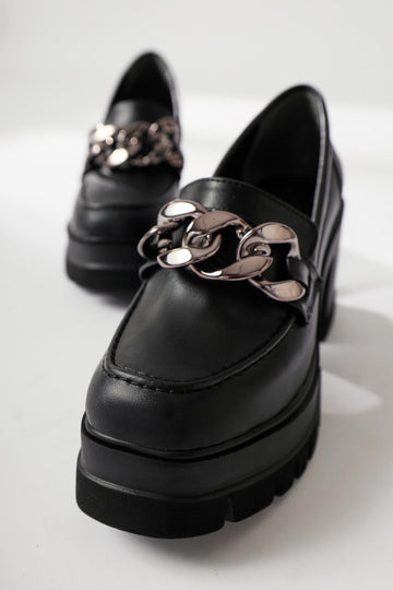 Chanpen Black Buckle Detailed Platform Casual Shoes