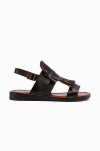 Echtes Leder Mascha Schwarz Nieten Gladiator Sandale