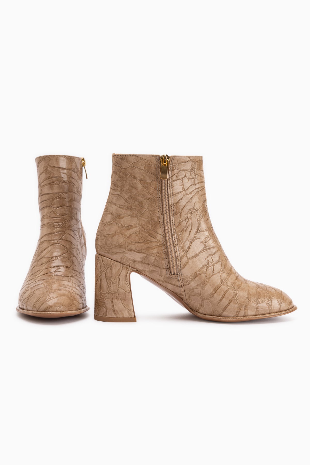 Marion Nud Krokodil Muster Damen Absatzstiefel