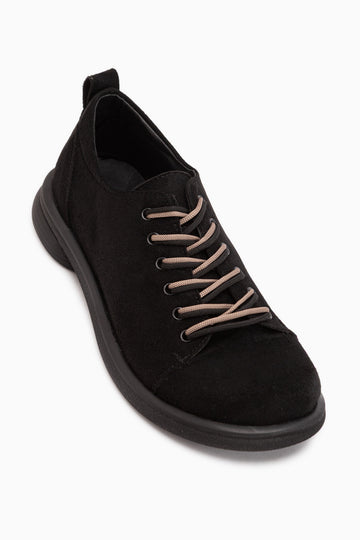 Estella Schwarze Wildleder Schnürschuhe Damen