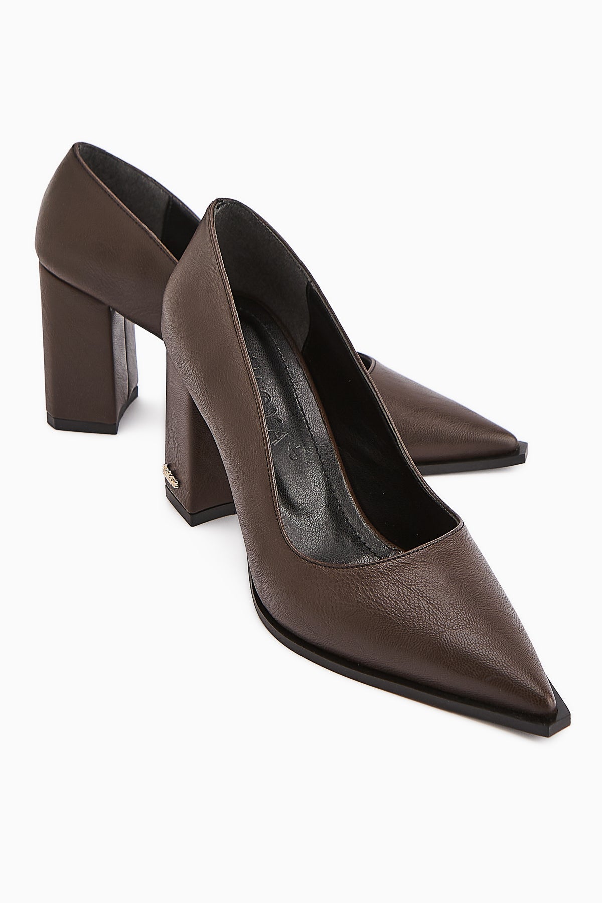 Lucy Coffee Chunky Heel Women's Stiletto