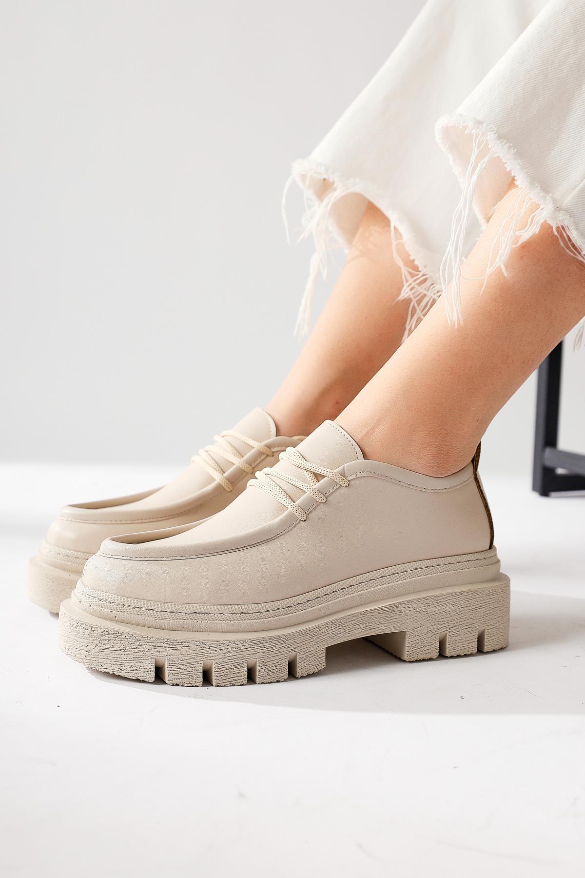 Henrica – Nude Loafer mit Plateau (Damen)