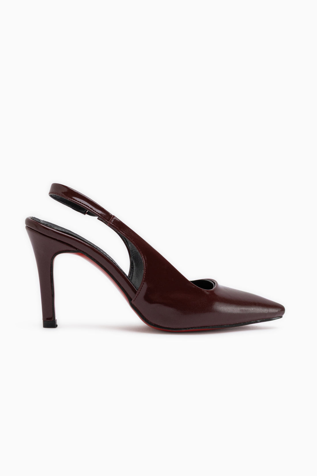 Minal Bordeaux Lackleder Spitz Zehen Damen Absatzschuhe