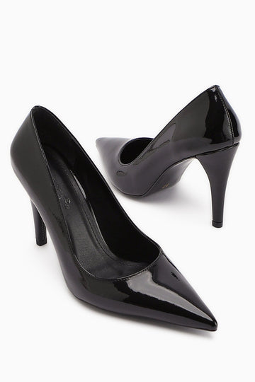 Nancy Women's Black Patent Leather Stiletto Heels
