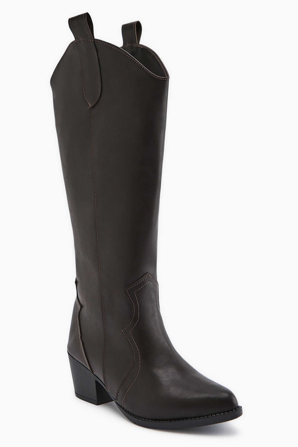 Lhena Coffee Western Pull-On Boot