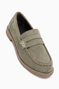 Carmel Grün Wildleder Penny Loafer Damen Schuhe
