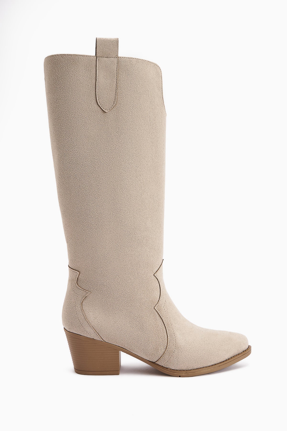 Frida Beige Suede Western Women's Boot