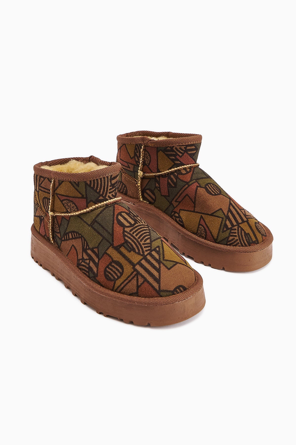 Lilly-Anne Patterned Fur-Lined Short Boot