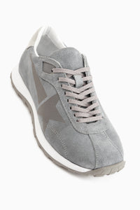 Genuine Leather Polly Gray Suede Star Detailed Women’s Sneakers