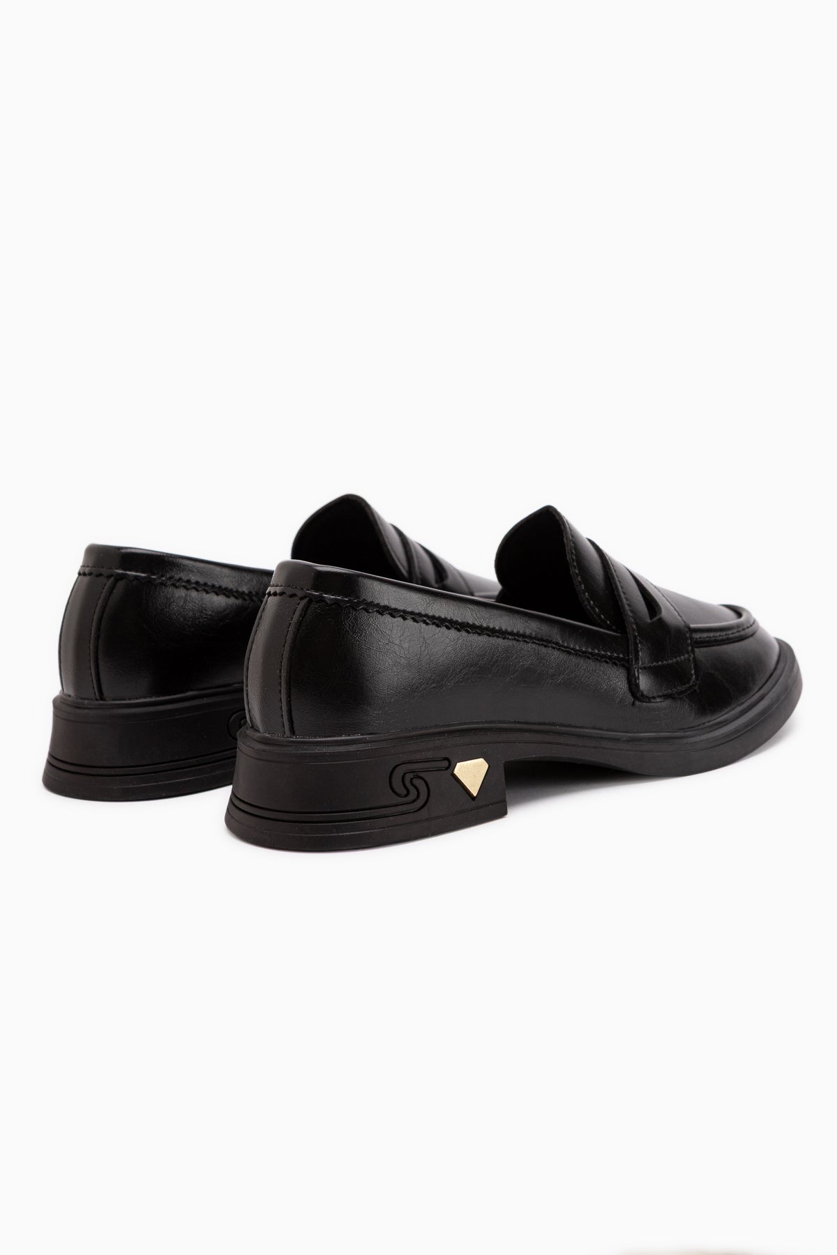 Ervina Schwarz Damen Loafer Alltagsschuhe