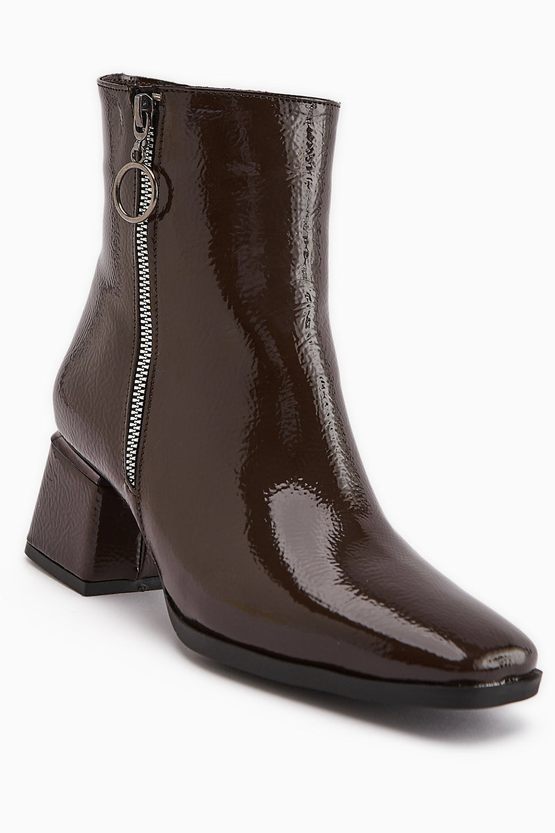 Deyana Coffee Zipper Accessorized Boot