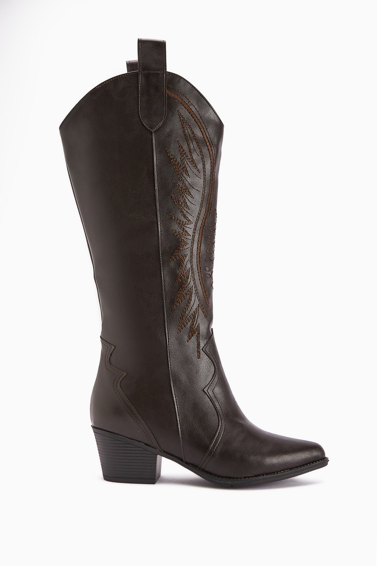 Hero Brown Embroidered Cowboy Boots