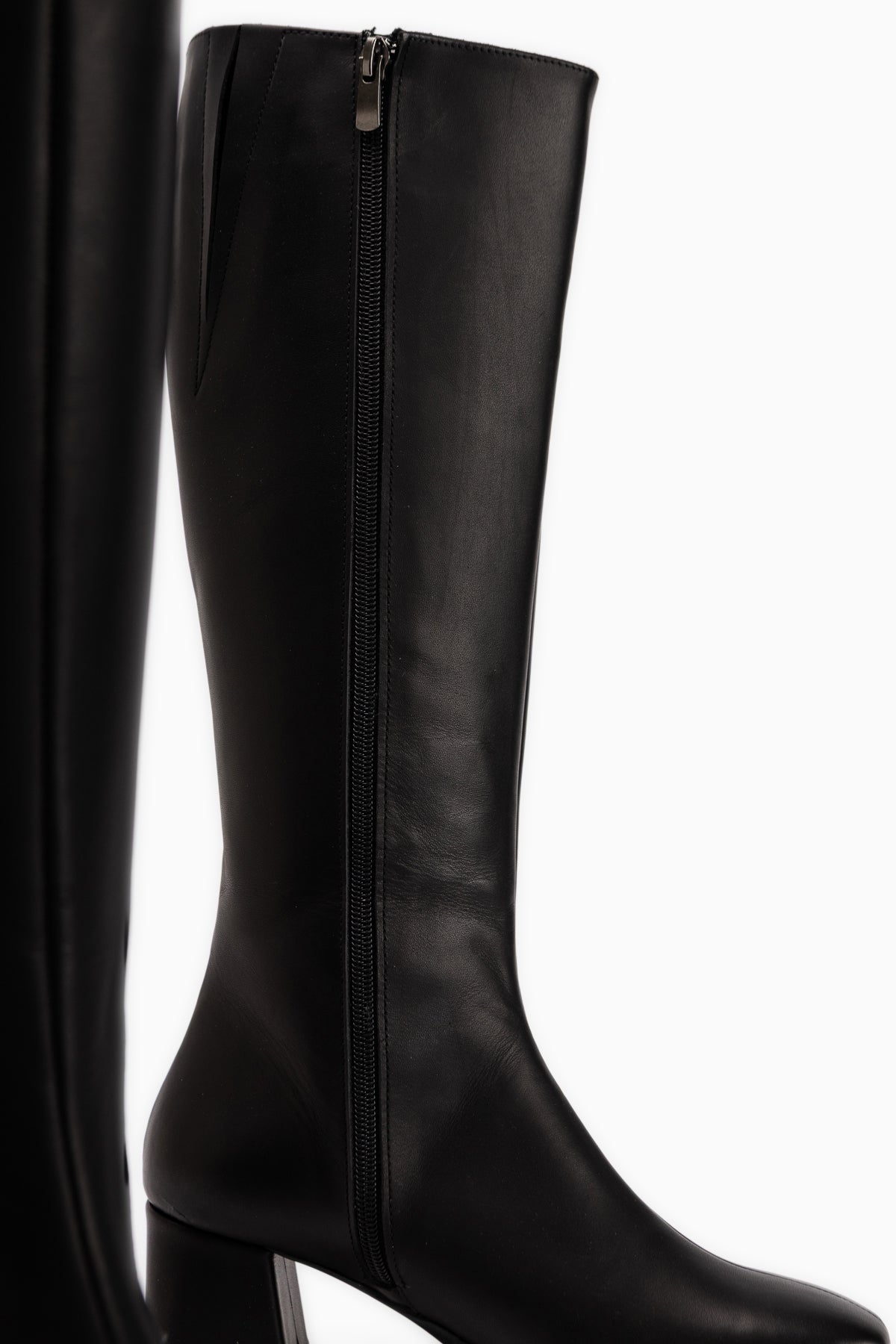 Kinna Genuine Leather Black Heeled Women’s Boots
