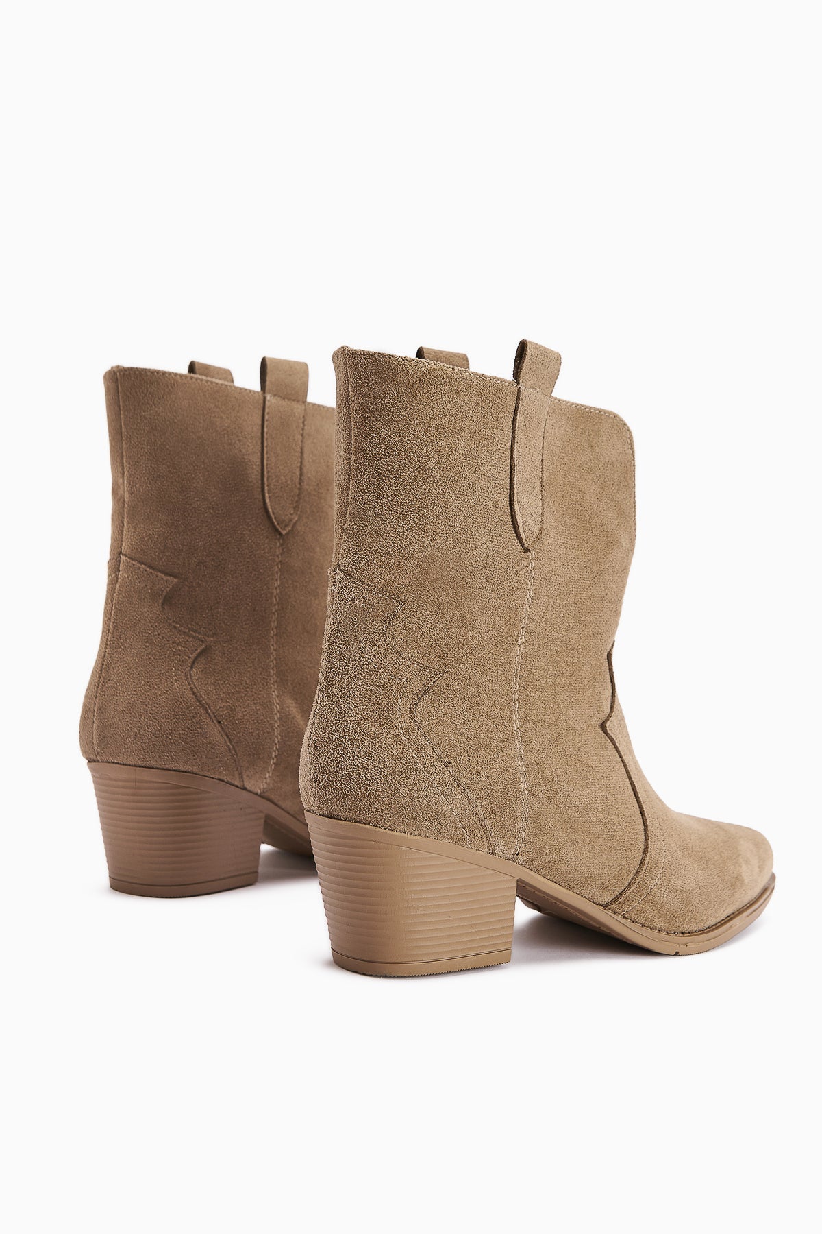 Erica Mink Suede Heeled Western Women's Boot