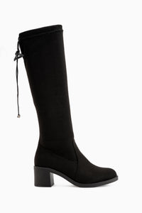Toni Black Suede Stretch Women’s Boots