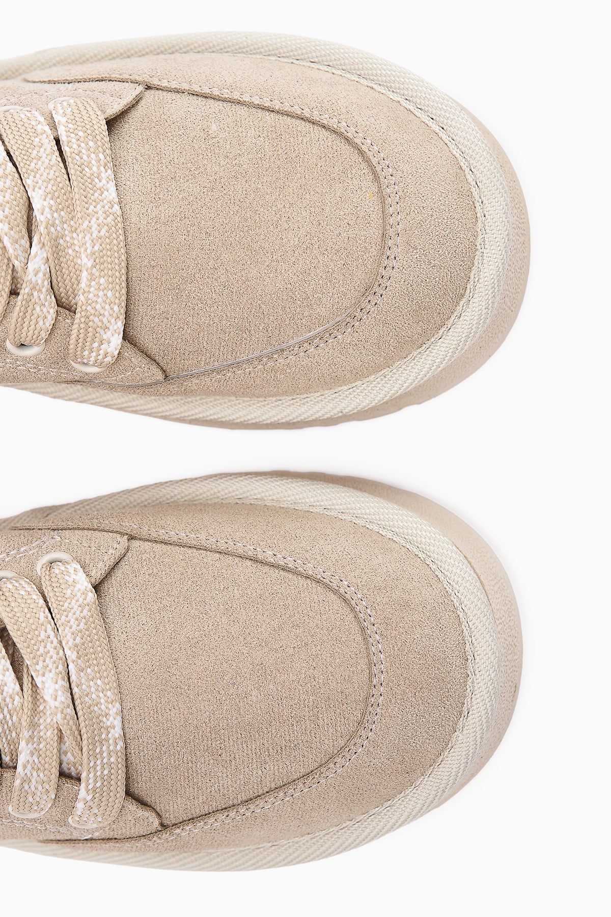 Edle Beige Suede Lace-Up Women's Boot