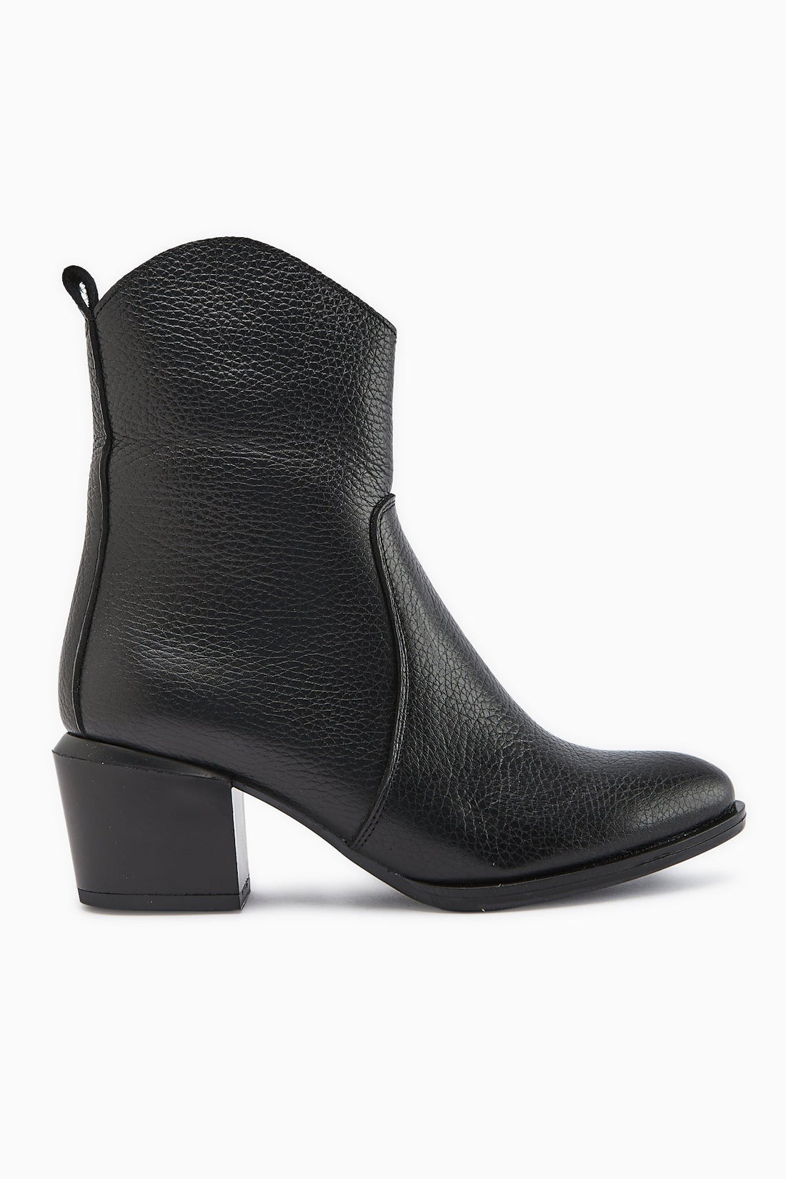 Ubax Genuine Leather Black Heeled Women's Boot