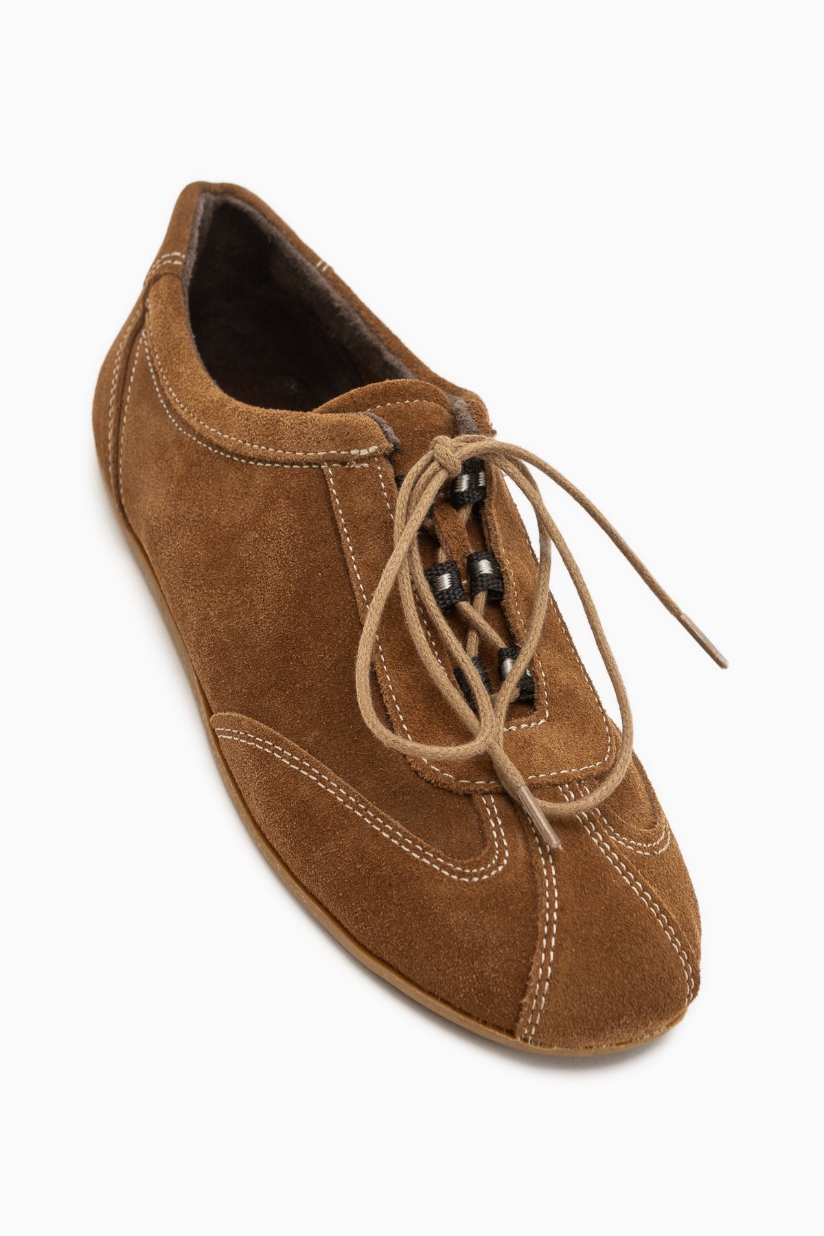 Berry Genuine Leather Camel Suede Lace-Up Casual Women’s Shoes