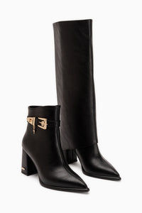 Lorie Black Removable Cuff Women’s Boots