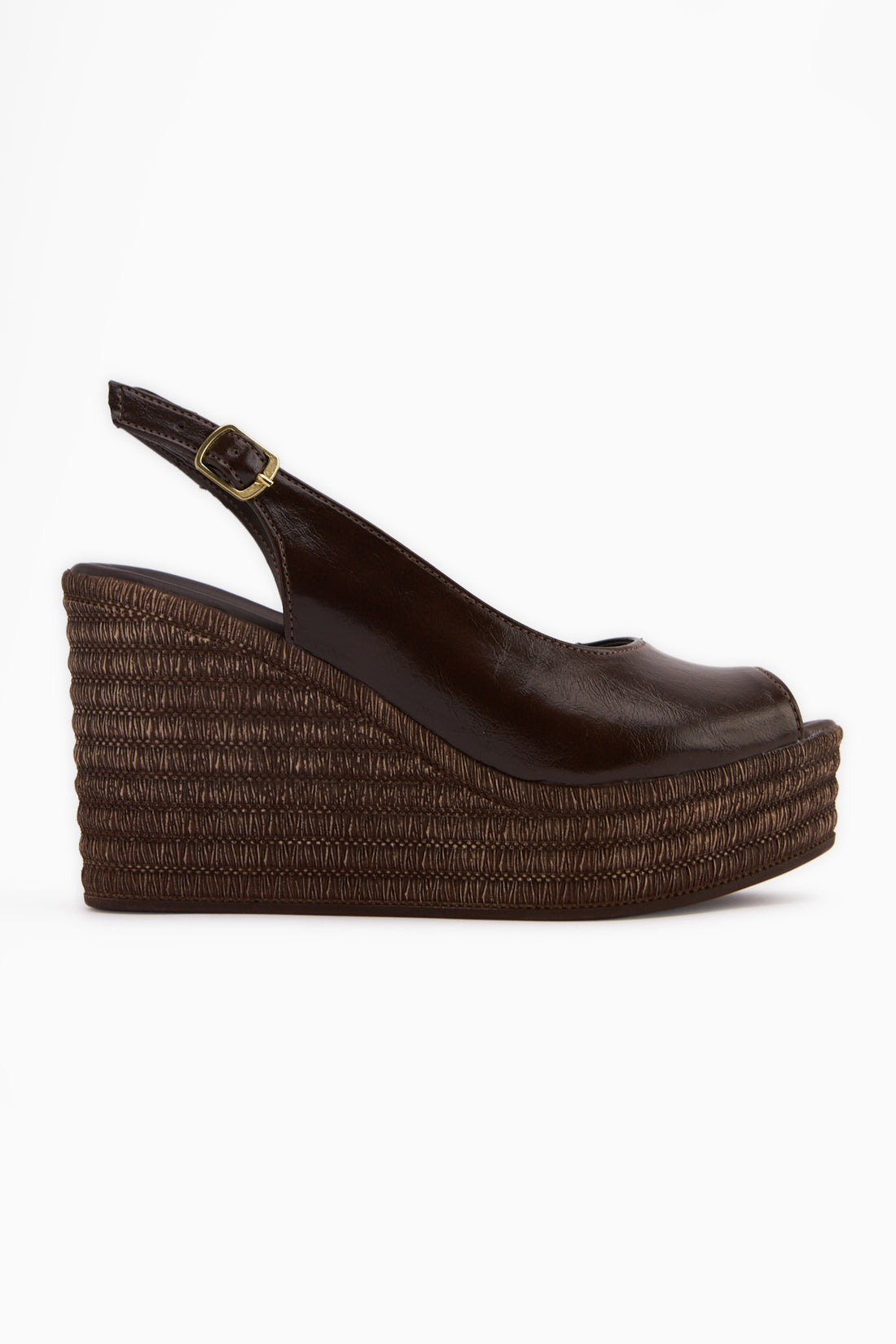 Caty Braun Keilabsatz Damen Sandale
