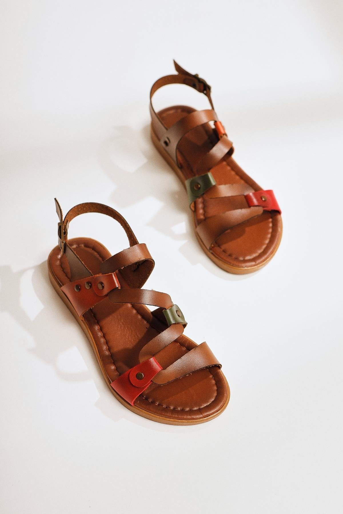 Ginta Echtes Leder Taba Sandalen