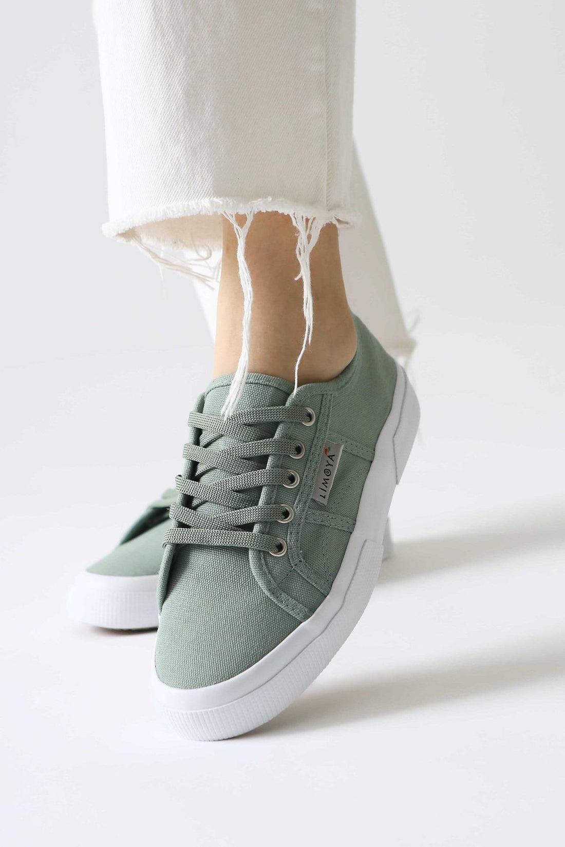 Timon Mint Comfortable Sole Linen Sneakers