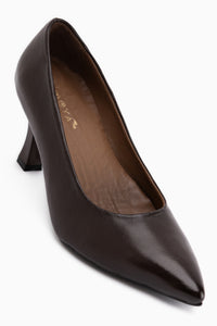 Clarry Echtes Leder Braun Damen Absatzschuhe